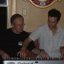 Peter with pianist Michael Kaeshammer, 2008